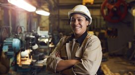 Confident Female Factory Worker